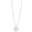Gargantilha Veneziana Coração Cravejado Cristal Ródio Branco - 40 cm