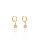 Brinco Argola Click Pérola 2.2 cm Banhado a Ouro 18K