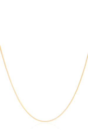 Gargantilha Longa Rabo de Rato Banhado a Ouro 18K