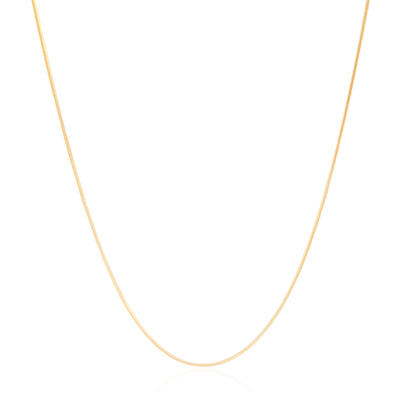 Colar Longo Rabo de Rato 1 mm Banhado a Ouro 18K - 80 cm