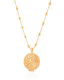 Relicário Estrela Gomos Banhado a Ouro 18K - 45 cm