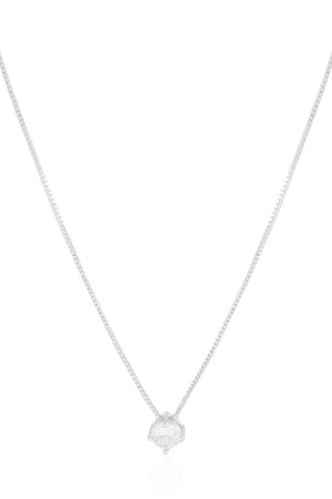 Gargantilha Veneziana Ponto de Luz Cristal Ródio Branco