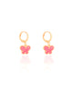 Brinco Infantil Argola Borboleta Rosa 2,4 cm