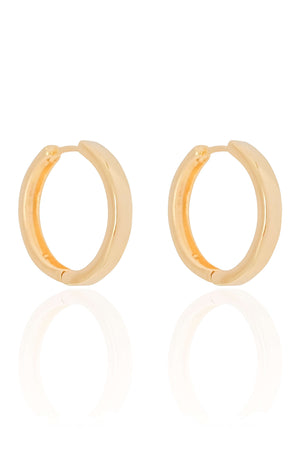 Brinco Argola Lisa Reta 2.1 cm Banhado a Ouro 18K