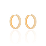 Brinco Argola Lisa Reta 2.1 cm Banhado a Ouro 18K