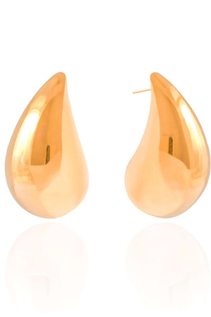 Brinco Gota Maxxi Lisa 4.2 cm Banhado a Ouro 18K