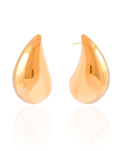 Brinco Gota Maxxi Lisa 4,2 cm Banhado a Ouro 18K