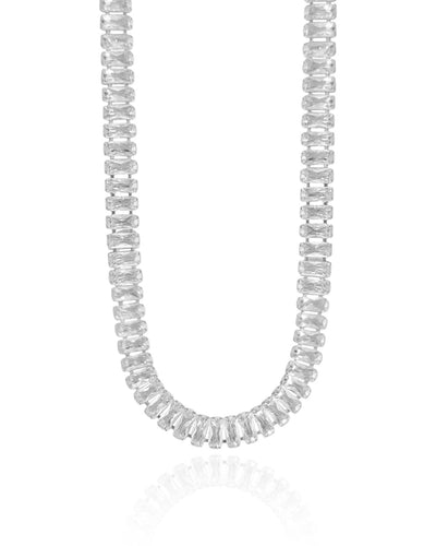 Choker Riviera Baguete Cristal - 33 cm