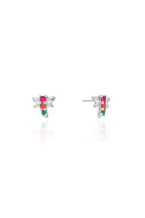 Brinco Abelha Colorida Banhado a Ouro 18K