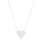 Gargantilha Veneziana Coração Liso Ródio Branco