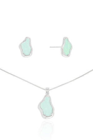 Conjunto Orgânico Resinado Azul Tiffany