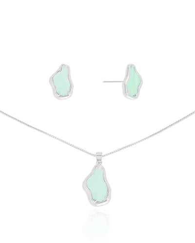 Conjunto Orgânico Resinado Azul Tiffany