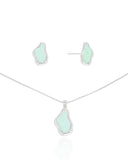 Conjunto Orgânico Resinado Azul Tiffany