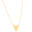 Gargantilha Veneziana Coração Liso Ponto de Luz Cristal Banhado a Ouro 18K - 45 cm
