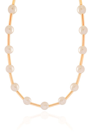 Choker Canutilhos Pérolas Banhado a Ouro 18K