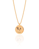 Gargantilha com Pingente Redondo Personalizado Banhado a Ouro 18K