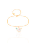 Pulseira Infantil Elos Elefante 1.0 cm Banhado a Ouro 18K