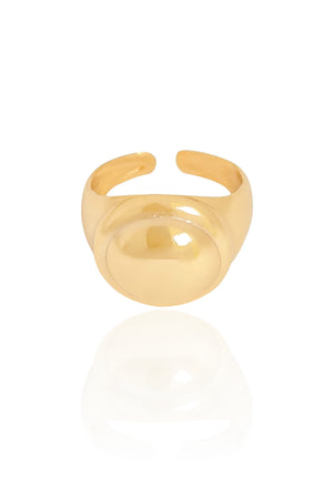 Anel Ajustável Dedinho Tamanho P Banhado a Ouro 18K