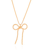 Gargantilha Veneziana Laço Cordão Baiano Banhado a Ouro 18K - 45 cm