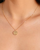 Gargantilha com Pingente Redondo Personalizado Banhado a Ouro 18K