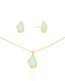 Conjunto Orgânico Resinado Azul Tiffany