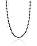 Choker Riviera Preto 3 mm Ródio Branco - 30 cm