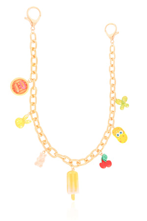 Colar de Bolsa Elos Pingentes Verão Banho Dourado