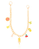 Colar de Bolsa Elos Pingentes Verão Banho Dourado