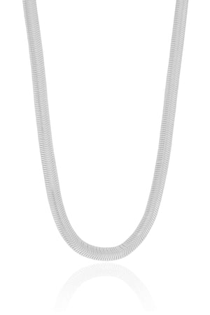 Choker Snake Ródio Branco - 32 cm