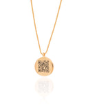Gargantilha com Pingente Redondo Personalizado Banhado a Ouro 18K