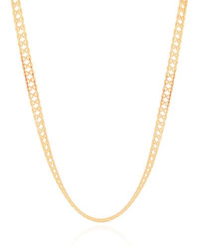 Choker Chinesca 5 mm Banhado a Ouro 18K - 32 cm