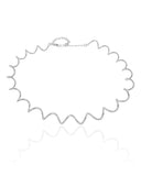 Aro Ondulado Ródio Branco