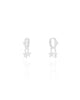 Brinco Argola Click Estrelas Cravejadas Cristal 1.9 cm Ródio Branco