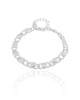 Pulseira Grumet Redondos Lisos Ródio Branco