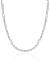 Choker Abaulada ABS Ródio Branco