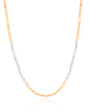 Gargantilha Longa Tubo Quadrado 2 mm Mix de Banhos - 60 cm