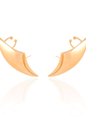 Ear Cuff Liso 4.6 cm Banhado a Ouro 18K