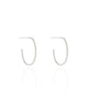 Brinco Argola Oval Fio 2.4 cm Ródio Branco