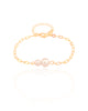 Pulseira Elos Pérolas Banhado a Ouro 18K