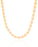 Choker Corações Bolinhas Banhado a Ouro 18K