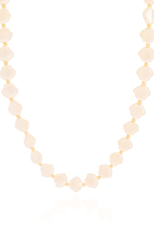 Chocker Mini Conchas Peroladas Banhado a Ouro 18K