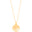 Gargantilha Elos Pingente Redondo Frisado 17 mm Banhado a Ouro 18K - 45 cm