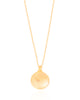 Gargantilha Elos Pingente Redondo Frisado 17 mm Banhado a Ouro 18K - 45 cm
