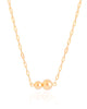 Choker Elos Bolas Lisas Banhado a Ouro 18K