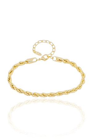 Pulseira Cordão Baiano Banhado a Ouro 18K