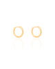Brinco Argola Click Fio Liso 1.6 cm Banhado a Ouro 18K