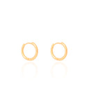 Brinco Argola Click Fio Liso 1.6 cm Banhado a Ouro 18K