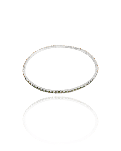 Pulseira Rivieira Esmeralda 2 mm Ajustável