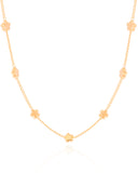 Choker Elos Estrelas Lisas Banhado a Ouro 18K