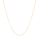 Gargantilha Longa Grumet Plaquinhas Banhado a Ouro 18K - 70 cm